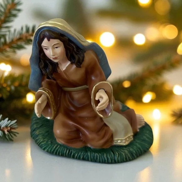 Thomas Kinkade Hawthorne Village Christmas Nativity Holy Family Night Set Creche - Picture 7 of 12